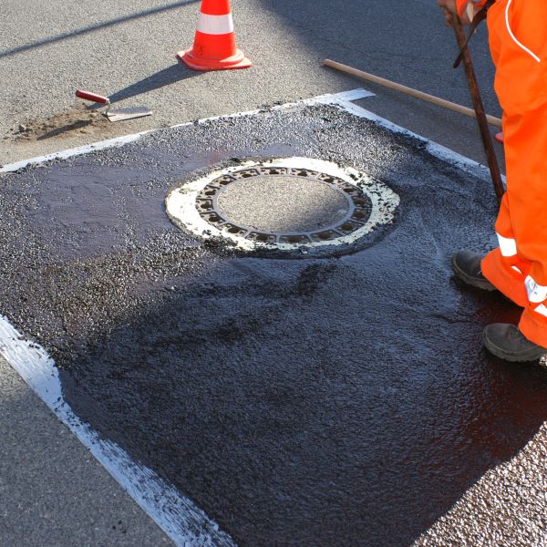 MSK Flüssig Asphalt - Anwendungsbeispiel Schacht 